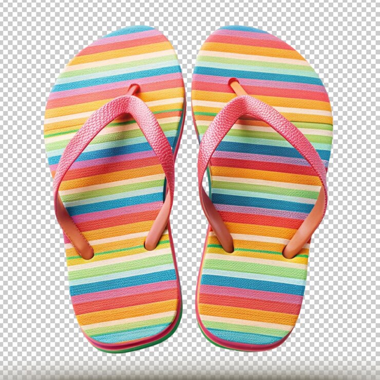 PSD zapatillas de playa aisladas sobre un fondo transparente