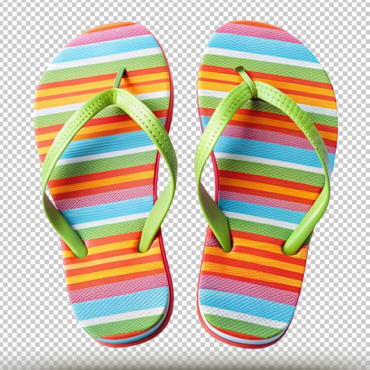 PSD zapatillas de playa aisladas sobre un fondo transparente
