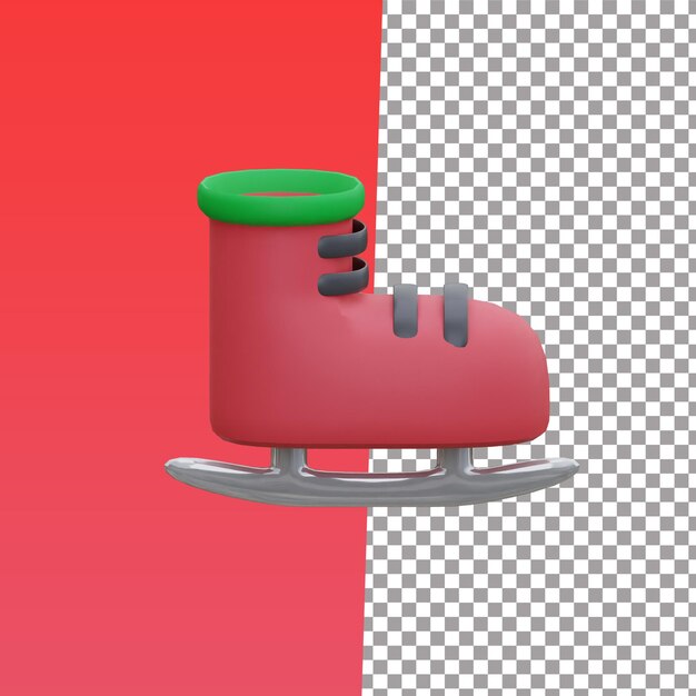 zapato, navidad, icono, isoled, blanco, backgroung, 3d, interpretación