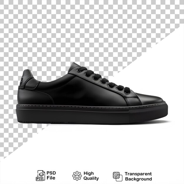 Zapato negro en fondo transparente incluye archivo png