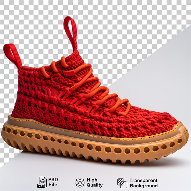 Un zapato rojo moderno en un fondo transparente incluye un archivo png