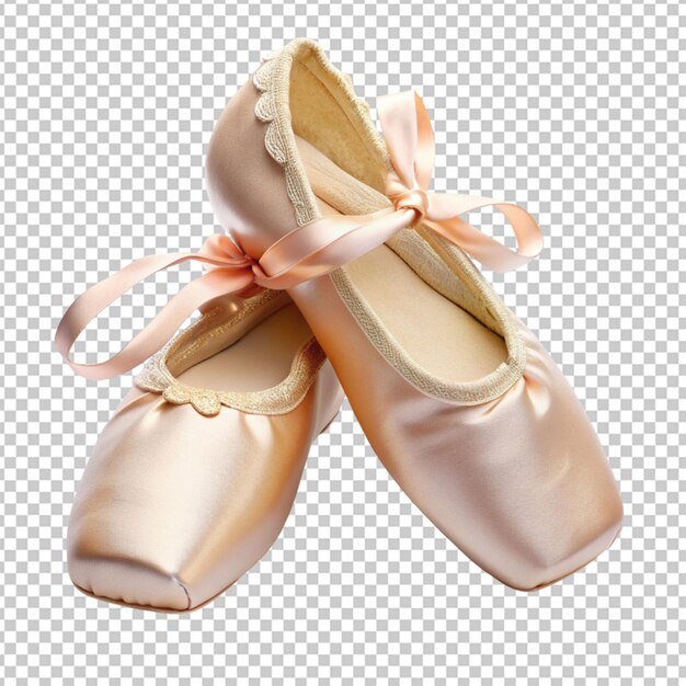 PSD zapatos de ballet de bailarines en un fondo transparente