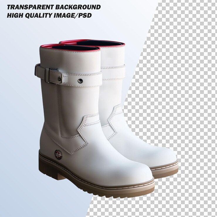 PSD zapatos blancos sobre un fondo transparente