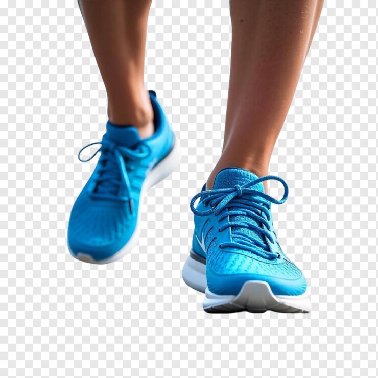 PSD zapatos para correr o zapatillas de deporte sobre un fondo png blanco transparente
