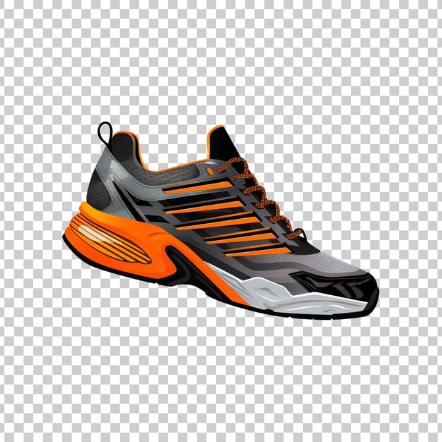 PSD zapatos para correr o zapatillas de deporte sobre un fondo transparente