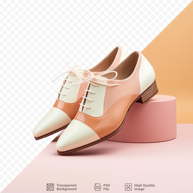 PSD zapatos de cuero de mujer para la temporada de invierno mostrados sobre un fondo transparente