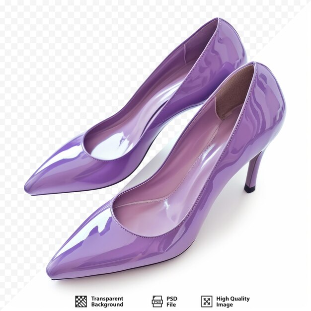 PSD zapatos femeninos de color violeta