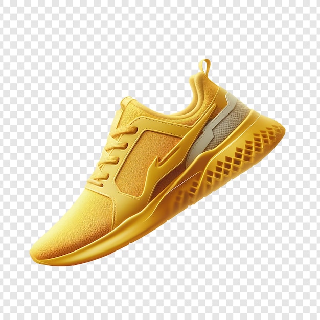 Zapatos de fitness y deportes de color amarillo psd