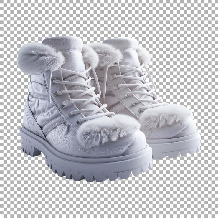 PSD zapatos de invierno en un fondo transparente generado por ai