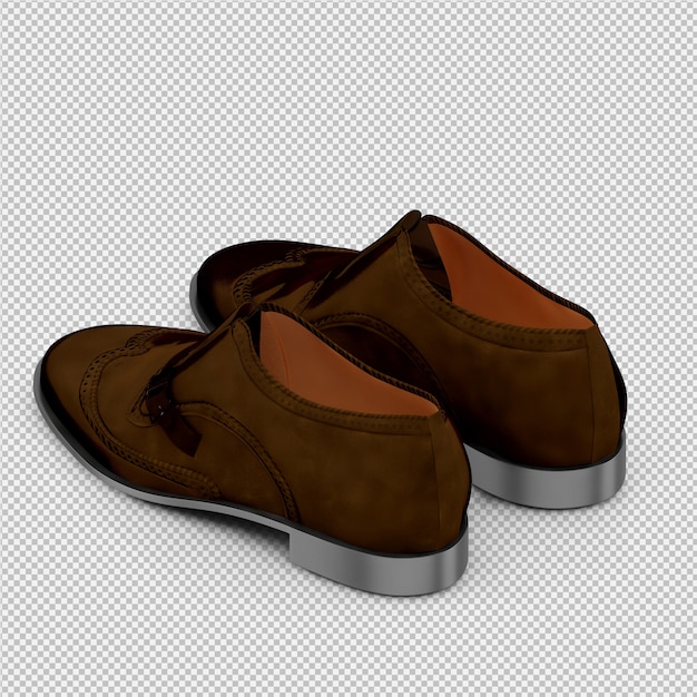 PSD los zapatos isométricos 3d aislados render