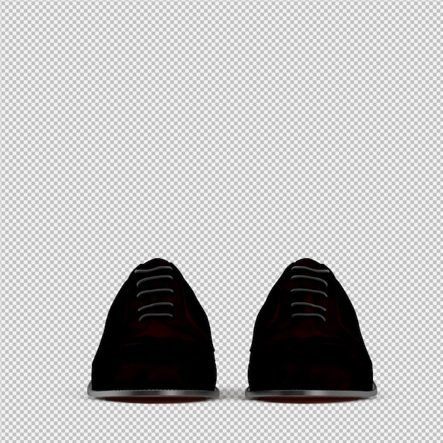 Los zapatos isométricos 3D aislados render