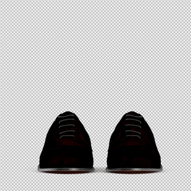 PSD los zapatos isométricos 3d aislados render