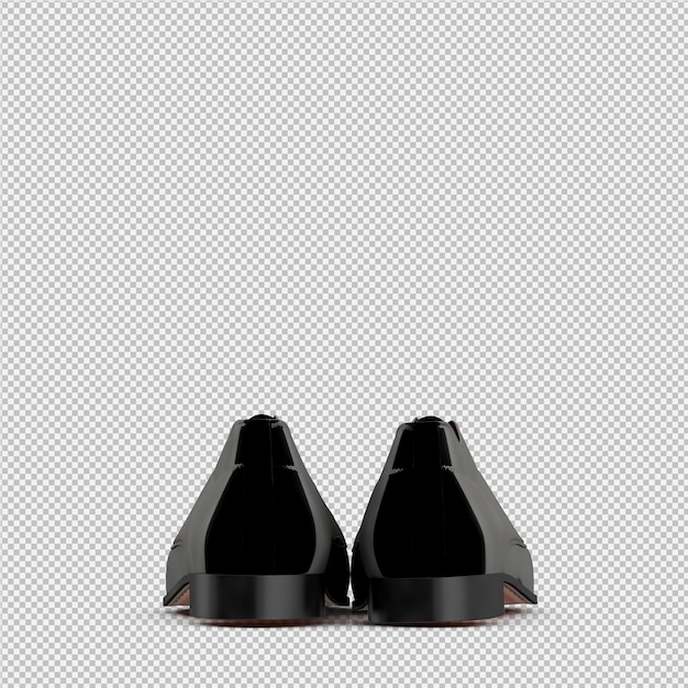 Los zapatos isométricos 3D aislados render