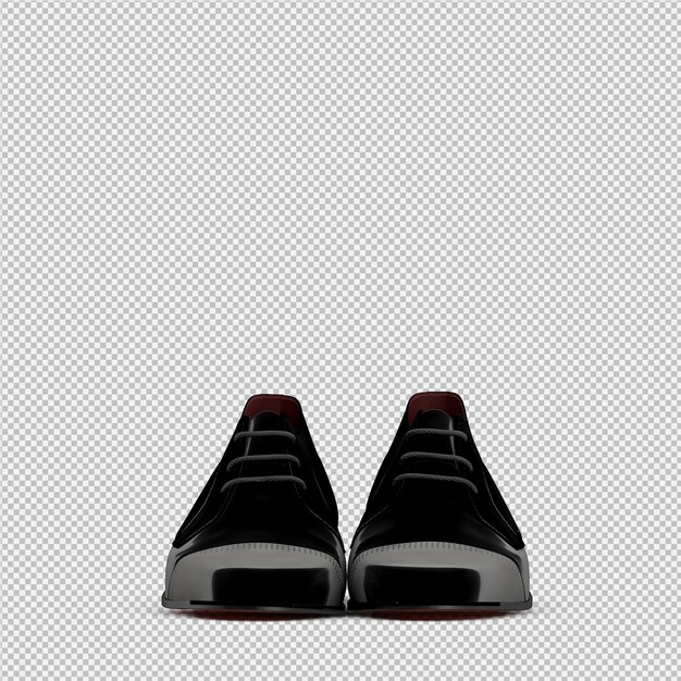 Los zapatos isométricos 3D aislados render