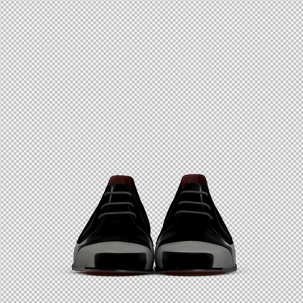 PSD los zapatos isométricos 3d aislados render