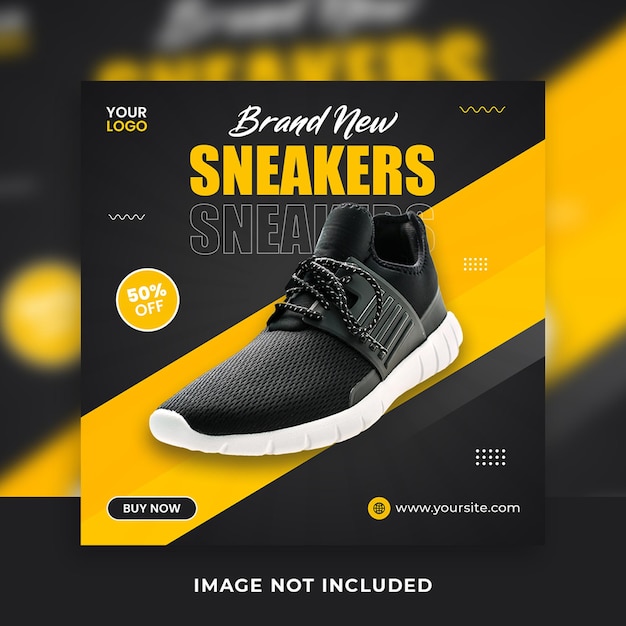 Zapatos de moda para hombre plantillas de publicaciones de banner de redes  sociales cuadradas