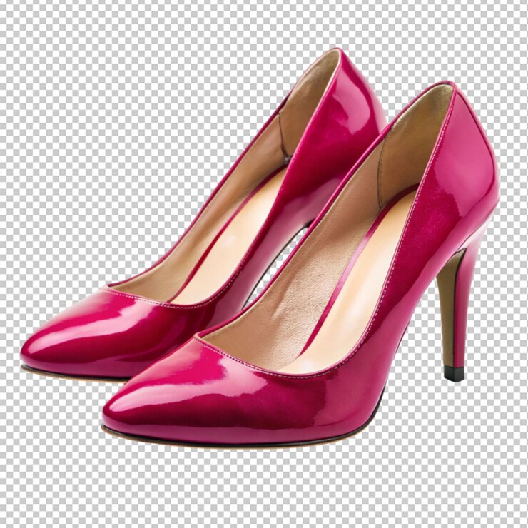 PSD zapatos para mujeres sobre un fondo transparente