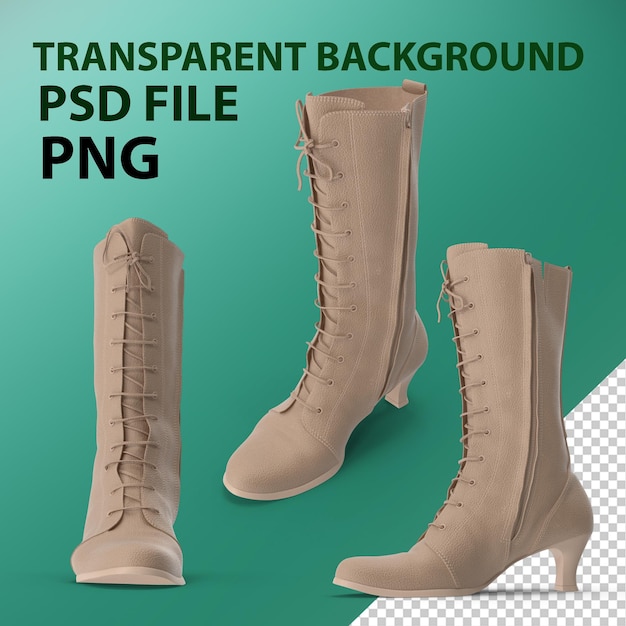 Zapatos de tacón alto para mujeres de color beige PNG