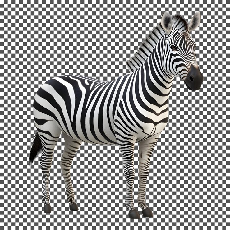 PSD zebra auf durchsichtigem hintergrund