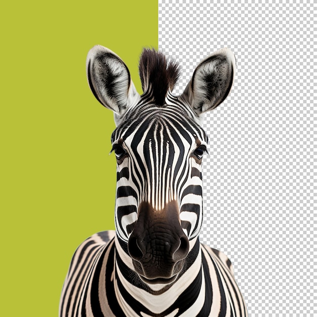 PSD zebra en una imagen png de fondo transparente.