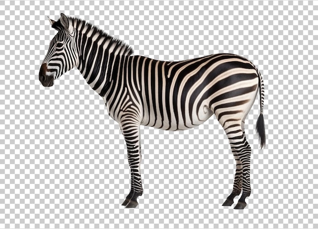 PSD zebra isoliert auf transparentem hintergrund