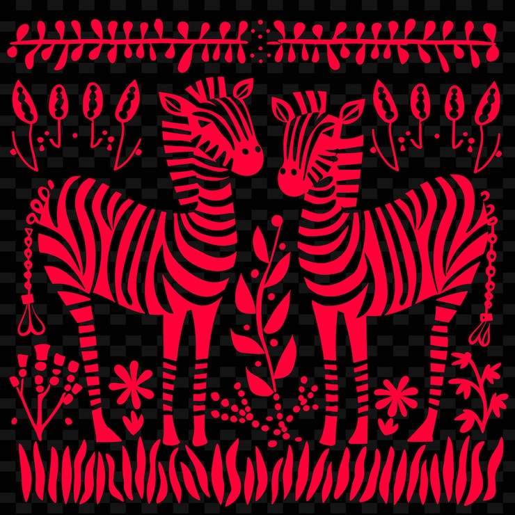 PSD zebra line art com pastagens e contas africanas para deco creative outline scribble collections