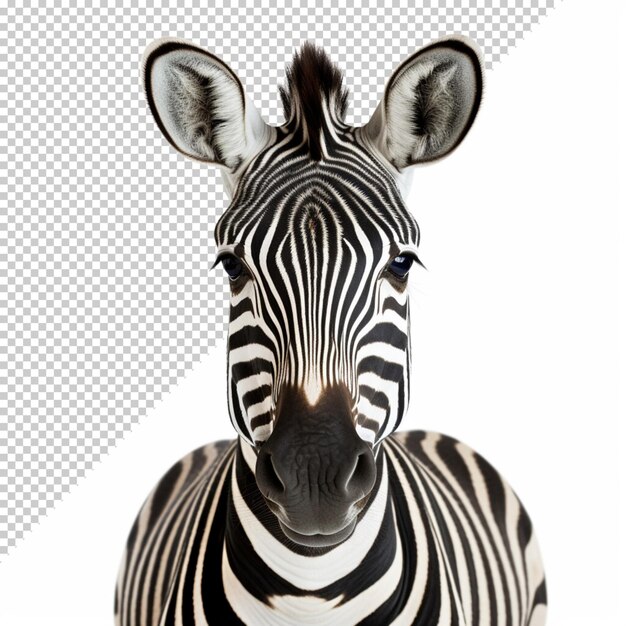 PSD zebra realista isolada em fundo transparente