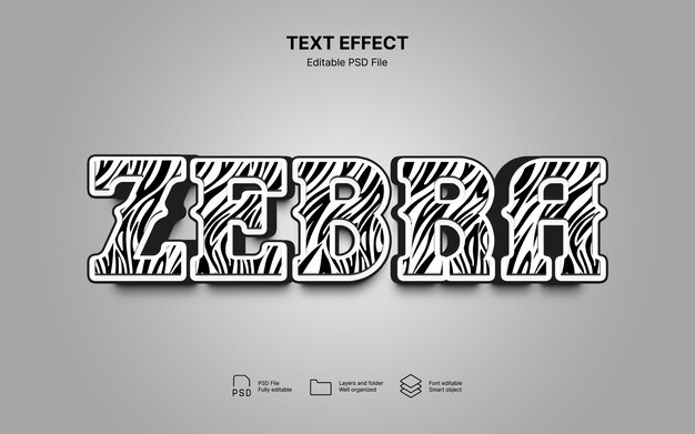 Zebra-Texteffekt