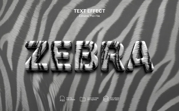 Zebra-Texteffekt