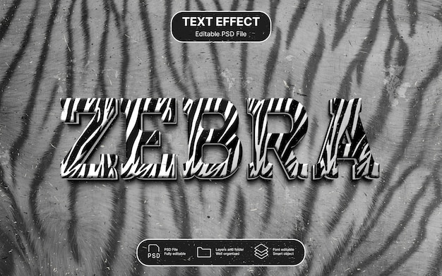 Zebra-Texteffekt