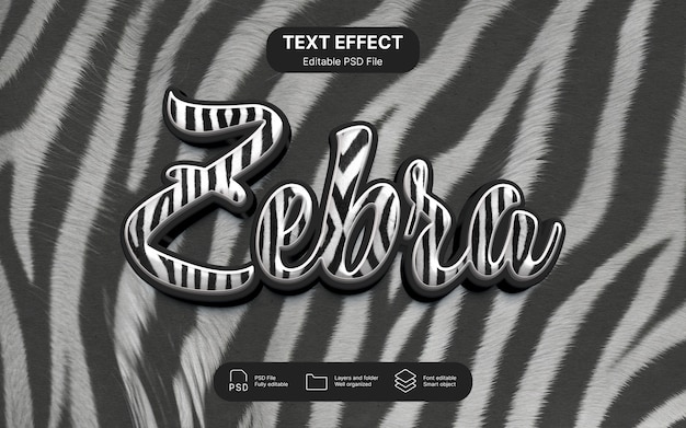 Zebra-Texteffekt