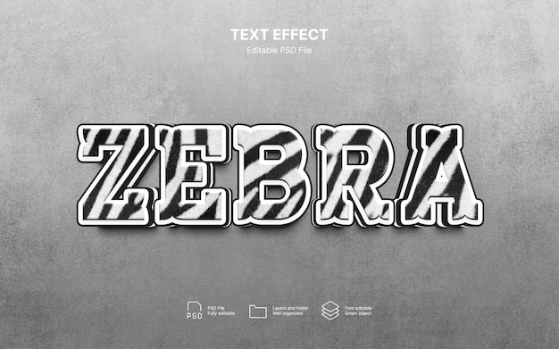 Zebra-Texteffekt