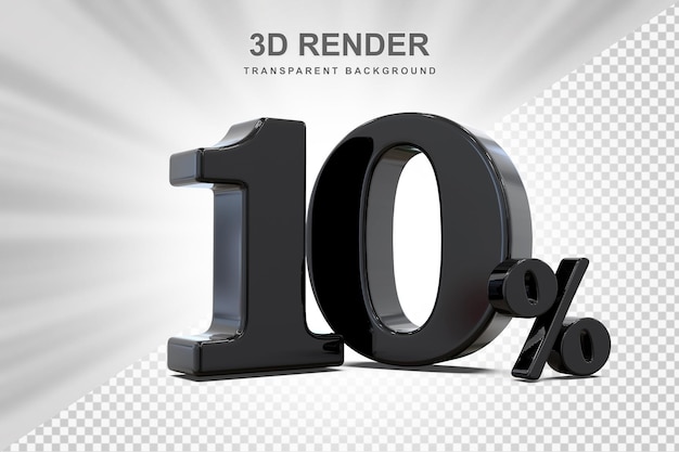Zehn Prozent Angebot in 3D