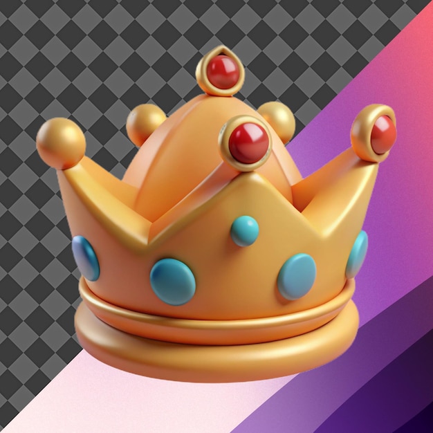 Zeichentrickfilm 3D-Illustration der Goldenen Krone