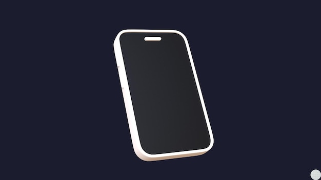 Zeichentrickfilm-Stil Smartphone 3D-Render isolierte Illustration
