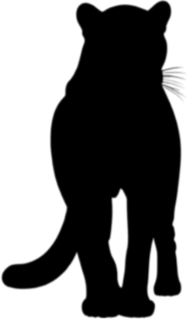 PSD zeichnung der leoparden-silhouette aigenerated