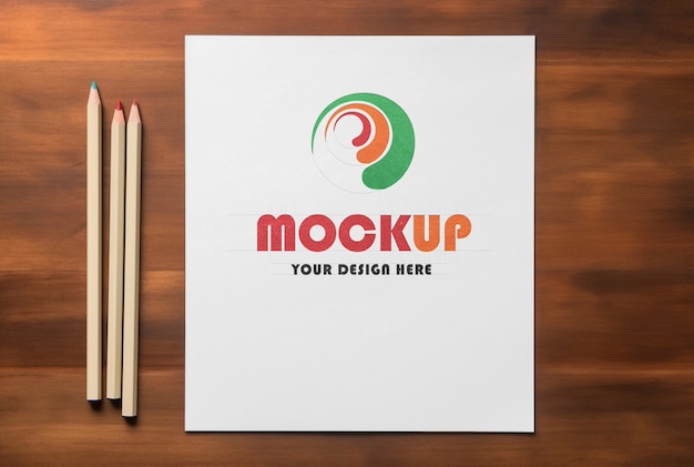 Zeichnung von logo-mockup-design