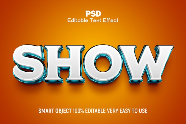 Zeigen Sie 3D-Editierbare Text-Effekt-Stilvorlage