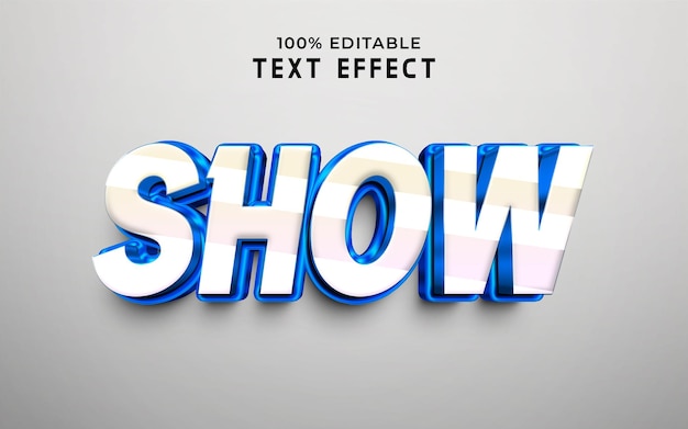 Zeigen Sie bearbeitbaren 3D-Texteffekt mit Hintergrund Premium PSD an