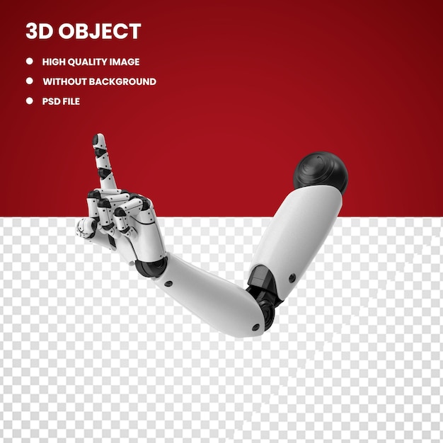 Zeigende Cyborg-Hand