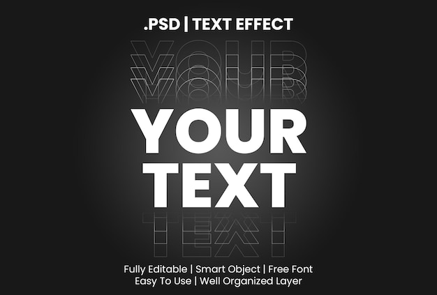 PSD zeilentext-effekt