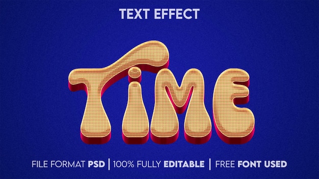 Zeitbearbeitbarer Text-Effekt