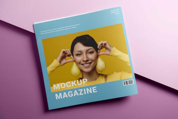 Zeitschrift in Studio-Mockup.