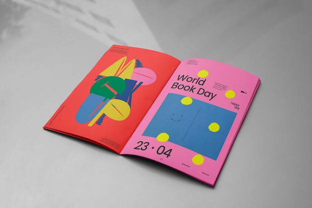 Zeitschrift über Auto-Mockup