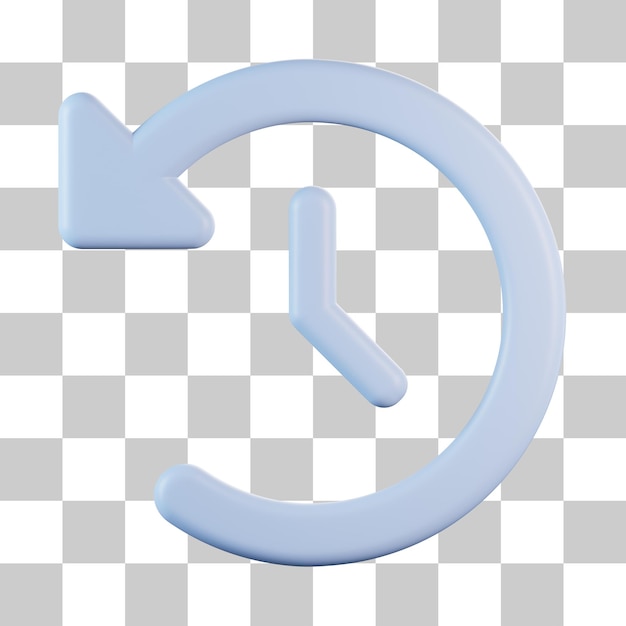 PSD zeitumkehr 3d-symbol