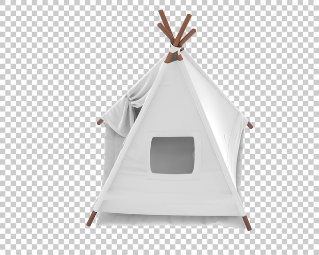 Zelt isoliert auf transparentem Hintergrund, 3D-Darstellung