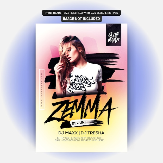 PSD zemma party flyer