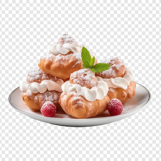 PSD zeppole isoliert auf transparentem hintergrund