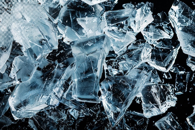 Zerbrochene Eisfragmente
