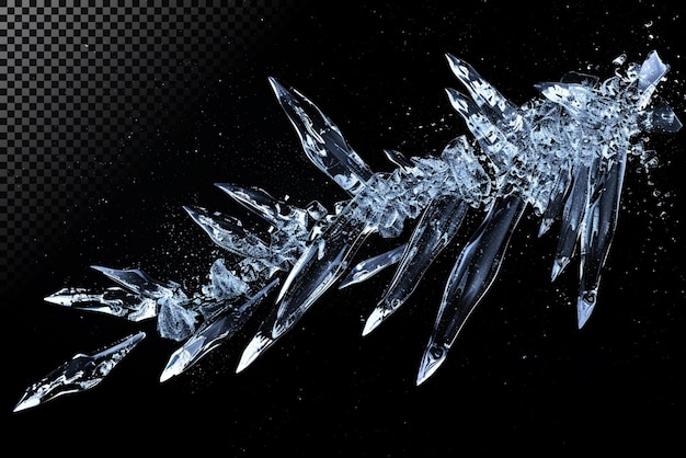 Zerbrochene Eiskristalle